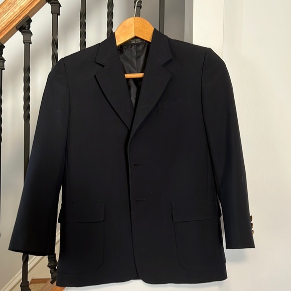 Boys Nordstrom jacket, no size noted, will measure. Prob 12. Missing a button. - Picture 1 of 7